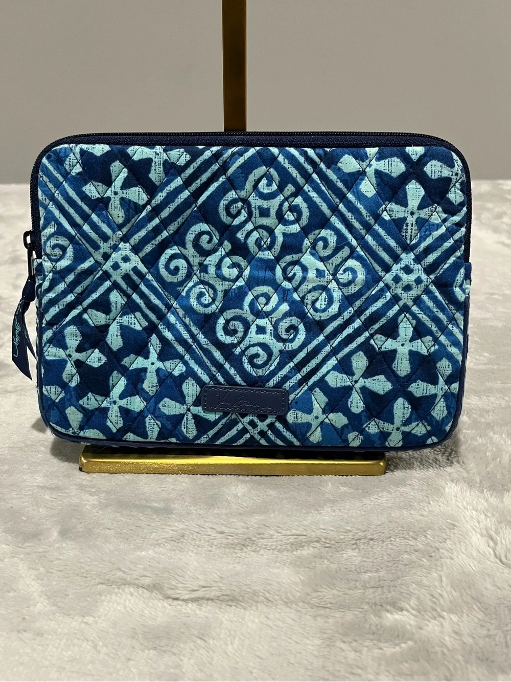 NWOT Vera Bradley Mini Tablet Tamer Tech Organizer Cuban Tiles 8x5.5”